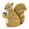 Roman 8.5 Inch Squirrel Garden Statue Acorn Flowers Bushy Tail Garden Figurines - 2 of 3