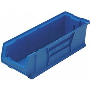 Quantum Storage Systems Hulk 24" Container, 23-7/8"L X 8-1/4"W X 7"H, Stackable, Polypropylene, Blue, Made In Usa - 1 of 1