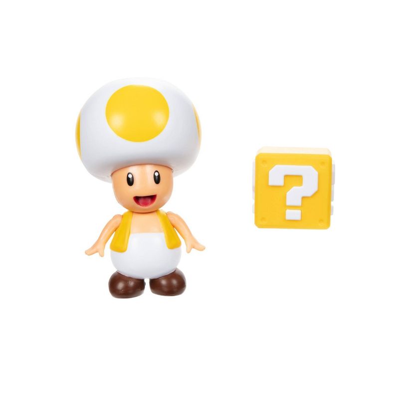 Nintendo Super Mario - Yellow Toad Figure with Question Block, 1 of 9