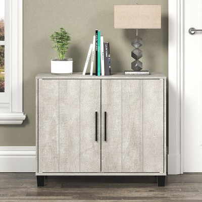 26.2 in. H x 31.1 in. W Wood Shoe Storage Cabinet in White, Dusty Grey Oak, Knotty Oak