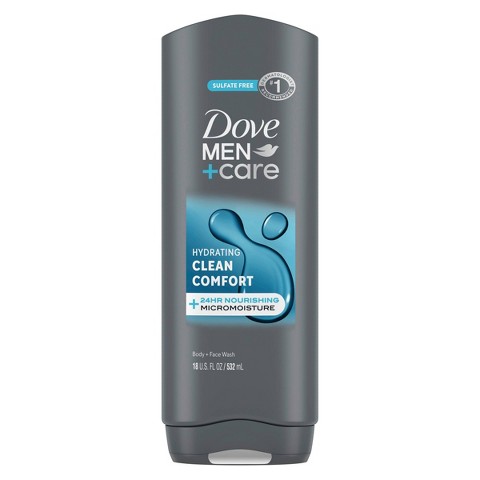 Средство для умывания тела и лица Dove Men+Care Clean Comfort без сульфатов, 18 fl oz