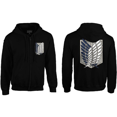 Ripple Junction x Attack on Titan Men's Zip Hoodie Survey Corps - image 1 of 4