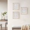 3pc Fair Florets Framed Glass Wall Art Set Beige - Madison Park: Modern Botanical Decor, MDF & Polyethylene - 2 of 4
