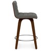 WyndenHall Madigan Swivel Counter Height Barstool Gray - 3 of 4
