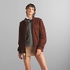 Women's Soft Suede Leather Iconic Oversized Jacket - 3 of 4