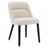 Set of 2 Beige Dining Chairs, Natural Linen Upholstered, Wood Legs, 300 Lbs Capacity, Easy Assembly for Home Living Cafe - 2 of 4