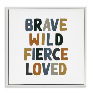Stupell Industries Brave Wild Fierce Inspirational, 24" x 24" - 1 of 4