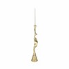 Modern Aluminum and Suar Wood Taper Holder with Abstract Sculptural Form and Mixed Metal Design for Contemporary Decorative Accents - 2 of 4