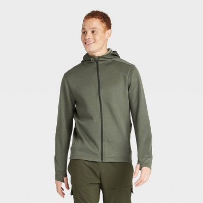 Men's Tech Fleece Full Zip Hoodie - All in Motion™ Olive S