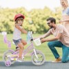 Safstar 14 Inch Kids Bike with Training Wheels, Doll Seat, Basket, Streamers, Hand Brake, Coaster Brake, Height Adjustable Seat & Handlebar - 4 of 4