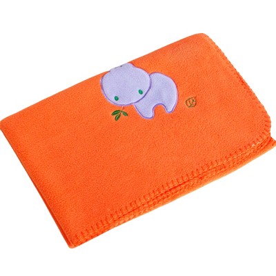 Slickblue Embroidered Coral Fleece Throw Blanket for Kids - Soft & Cozy, 29.5" x 39.4", Multiple Design & Color Options
