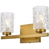 Elegant Lighting Cassie 2 lights bath sconce in brass with clear shade - 3 of 4