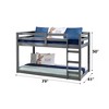 Twin Size Loft Bed with Rails and Ladder for Bedroom - 4 of 4