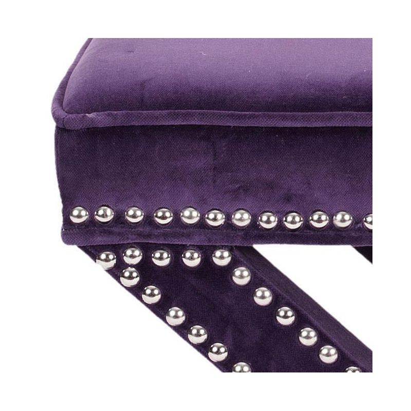 Palmer Ottoman with Nail Heads  - Safavieh, 4 of 5