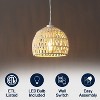 JONATHAN Y Campana Bohemian Modern Woven Rope/Iron LED Pendant - 4 of 4