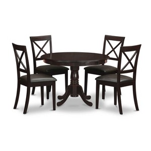 Round Kitchen Dining Table Set - 5 Piece Dinette Set with Chairs - Modern Table & Chair Set - 1 of 4