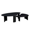 2-Piece MDF Irregular Shape Coffee Table Set with Staggered Heights and Easy Assembly for Living Room - 4 of 4