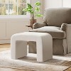 Tribesigns Modern Vanity Stool, Upholstered Ottoman, Arched Sofa Footrest for Living Room, Shoe Stool for Entryway, Fully Assembled - 2 of 4