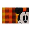 Licensed Disney Mickey Mouse Everyday Christmas Holiday Modern Graphic Novelty Natural Coir Non-Slip Indoor/ Outdoor 2 Pack Door Mat Set, 20x34 - 3 of 4