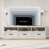 70in TV Stand for TVs up to 80", Mid Century Modern Entertainment Center with Drawer, TV Console Media Cabinet for Living Room, Bedroom - 3 of 4
