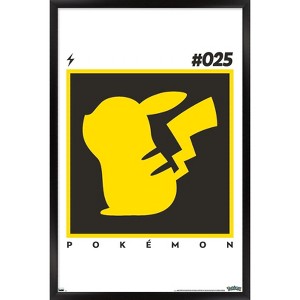 Trends International Pokémon - Pikachu Simple 25 Framed Wall Poster Prints - 1 of 4