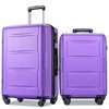 20inch+24inch Suitcase Set Of 2, Lightweight ABS Expanable Luggage With 3-digit Lock & Spinner Wheels For Travel - 2 of 4