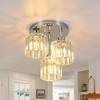 DAKAFUL Crystal Semi - Flush Mount Ceiling Light,Modern Ceiling Fixture for Living Room/Hallway/Entryway - 2 of 4