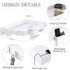 Belffin Bedside Shelf for Bed, Folding Bunk Bed Shelf for Top Bunk Clip On Nightstand Room Essential Table Caddy Bedside Night Stand, Plus Size, White - 2 of 4