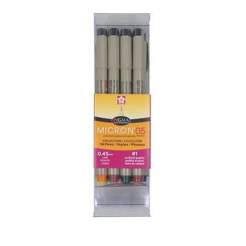 Sakura Pigma Micron 05 Ink Pen Set, 0.45mm, Multicoloured, Fine Line, 8  Pack