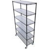 Lyngins 6-Tier Ultra Heavy-Duty Storage Shelves, Garage Shelving with Lockable Industrial Wheels & Adjustable Shelves, Metal Shelf Wire Shelving Unit - 3 of 4
