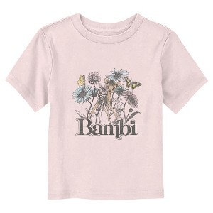 Toddler's Bambi Floral Sketch T-Shirt - 1 of 3