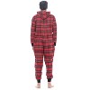 Ashford & Brooks Mens Flannel Hooded One Piece Pajama Union Jumpsuit - 4 of 4