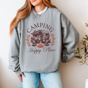 Simply Sage Market Camping Happy Place Sweatshirt - 1 of 4