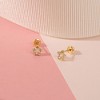 Girls' CZ Encrusted Star Clear Screw Back 14k Gold Earrings - In Season Jewelry - image 4 of 4