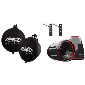 Wet Sounds REV-10-HD-XW-B-X Tower Speakers with Neoprene Covers & Mount Kit - 1 of 4