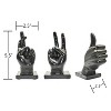 Adam & Friends Fingers Crossed, Peace Sign, Thumbs Up Sculpture | 3-Pack - 3 of 4