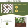 Karl Home 67 Inch Height Outdoor Garden Wood Planter Box with Trellis - 3 of 4