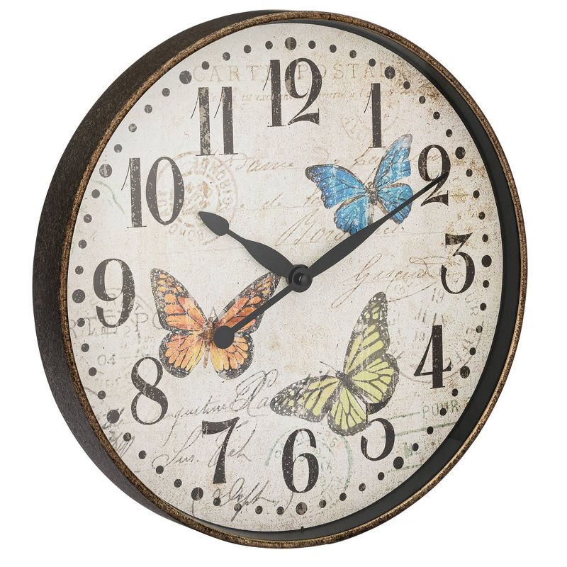 12&#34; Wall Clock with Butterfly Themed Dial - Westclox, 3 of 9