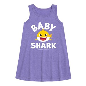 - Baby Shark - Baby Shark Graphic Sleeveless Aline Dress - 1 of 4