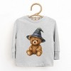 Watercolor Witchy Bear - Kids Toddler Long Sleeve Tee and Kids Youth Long Sleeve Tee - 2 of 2