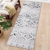 Machine Washable Area Rugs Ultra Thin Boho Vintage Geometric Throw Rugs Non Slip Foldable Floor Cover Stain Resistant Indoor Carpet - 4 of 4