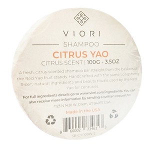 Viori Shampoo Hair Bar Citrus Yao, 3.5 oz - 1 of 4