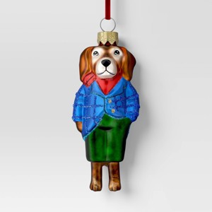 Christmas Glass Dachshund Dog Ornament - Wondershop™ - 1 of 3