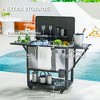 Resenkos 104 Quart Large Capacity Outdoor Cooler Cart, Patio Rolling Ice Chest with Bottle Opener Shelves Wheels, - 4 of 4