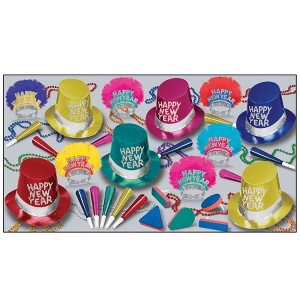 Beistle New Year Monte Carlo Assortment Contains 125 items for your party of 50 guests Multicolored - 1 of 2