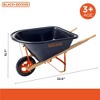 Black and Decker 20 Liter Realistic Wheelbarrow for kids ages 3 and up. - 2 of 4