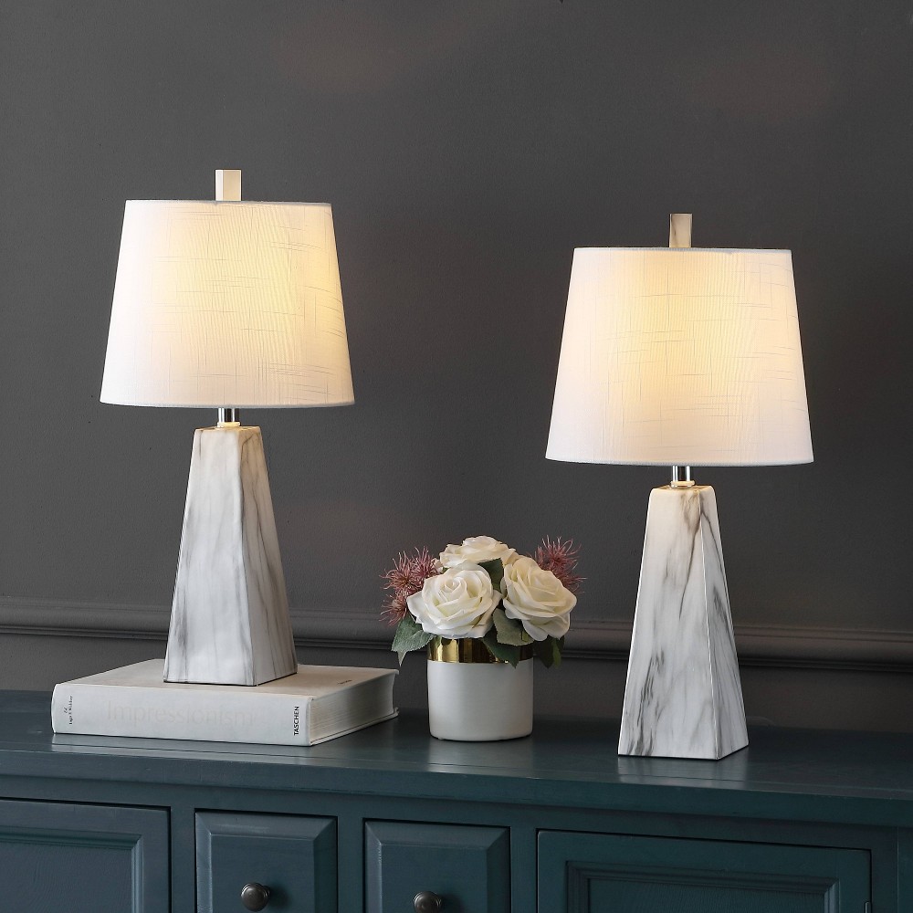 Photos - Floodlight / Street Light Set of 2 20.5" Owen Contemporary Resin Table Lamps (Includes LED Light Bul