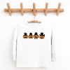 Four Black Cats Pumpkins - Toddler Long Sleeve Graphic Tee and Youth Long Sleeve Graphic T-Shirt - 2 of 3