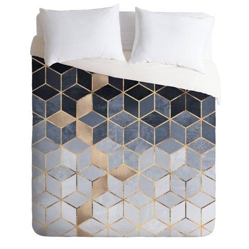 Elisabeth Fredriksson Soft Gradient Cubes II Comforter Set Blue - Deny Designs - image 1 of 4
