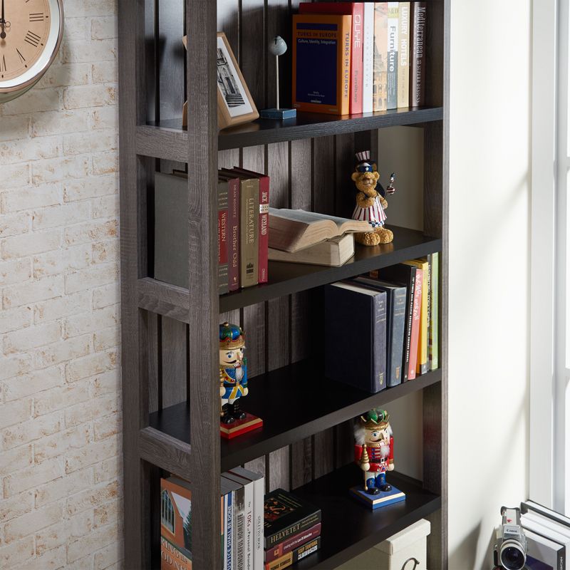 72&#34; Kehoe Transitional Bookcase Dark Gray/Black - HOMES: Inside + Out, 4 of 6